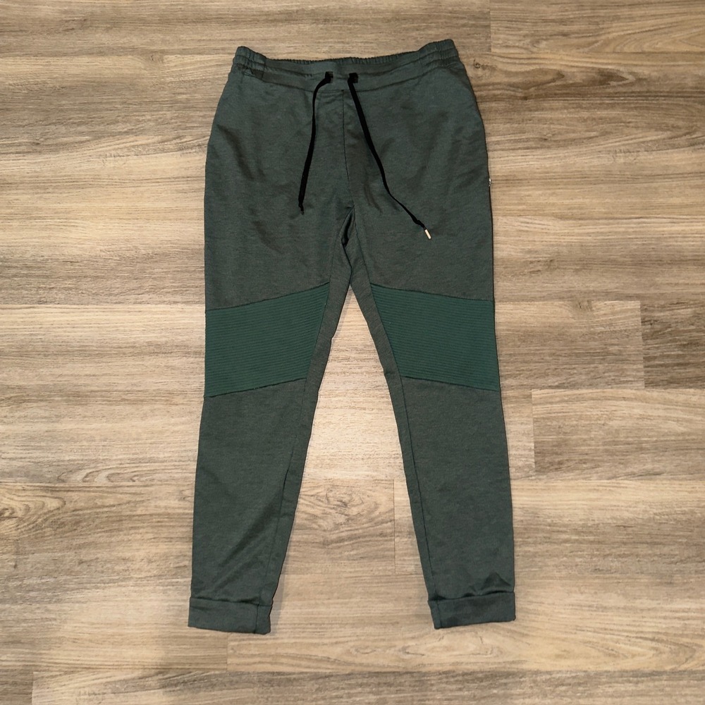 On Running Mens Jogger Pants‎ Green Stretch Active Drawstring Size L
